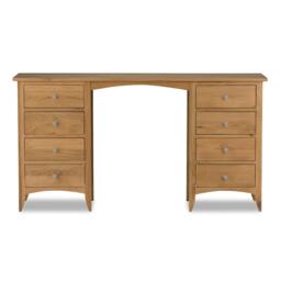 Rackhams Edward Hopper Pedestal Dressing Table with 8 Drawers - White - thumbnail 3