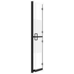 Rackhams Foldable Walk-in Shower Wall Half Frosted ESG Glass 70x190 cm - Aluminium, tempered glass - thumbnail 6