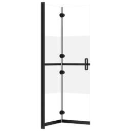 Rackhams Foldable Walk-in Shower Wall Half Frosted ESG Glass 70x190 cm - Aluminium, tempered glass - thumbnail 5