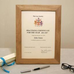 Rackhams Solid Oak A4 Graduation Certificate or Picture Frame - For A4 certificate or photo
