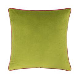 Rackhams Meridian Velvet Cushion Cover - Lime/Hot Pink - 45cm x 45cm - Lime/Hot Pink - 100% Polyester