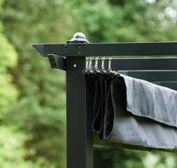Rackhams Seville Garden Gazebo with Retractable Canopy – Grey or Mocha - 2 Sizes - MOCHA - 4m x 3m - thumbnail 2
