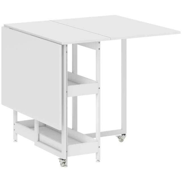 Rackhams Four-Person Drop Leaf Table - White