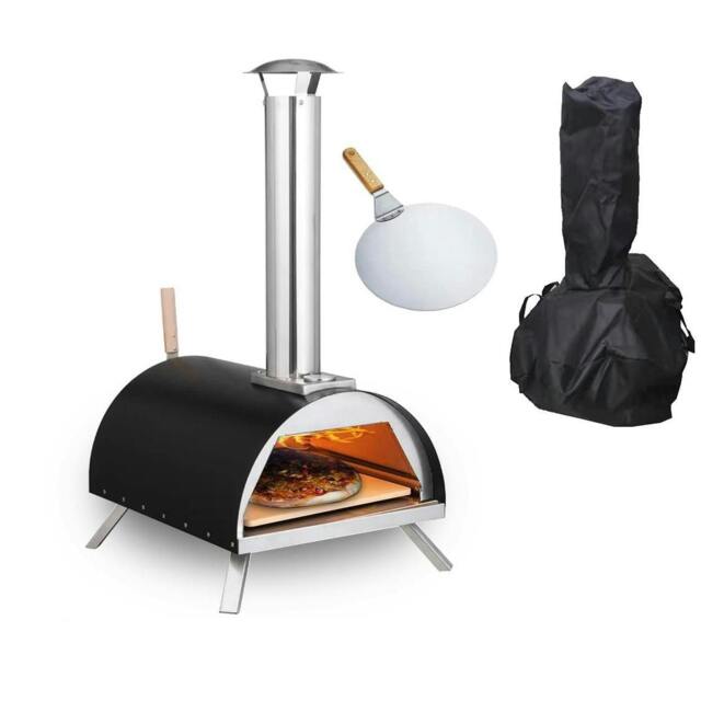 Rackhams Pizza Oven Thermometer Paddle Rain Cover Outdoor BBQ Black Silver - image 1