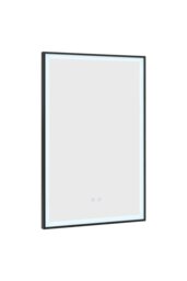 Rackhams 50cm x 70cm Rectangular Anti-fog Bathroom Vanity Mirror Touch Sensor - Black - thumbnail 4