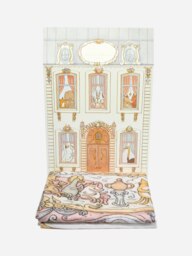 Rackhams Baby Girls Grand Carousel Blanket in White (200cm) - White - One size - thumbnail 5