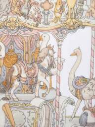 Rackhams Baby Girls Grand Carousel Blanket in White (200cm) - White - One size - thumbnail 4