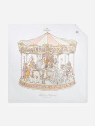 Rackhams Baby Girls Grand Carousel Blanket in White (200cm) - White - One size
