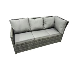 Rackhams 12 Seat Poly Rattan Outdoor Patio Coffee Table Corner Sofa Sets with 4 Stools 2 Chairs for Garden Backyard Dark Grey Mixed - thumbnail 6