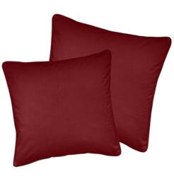 "Rackhams Pair of Soft Velvet Double Sided Zip Opening Piped Edge Cushion Covers - Cases Only - 22"" (55cm) x 22"" (55cm) - Grey" - thumbnail 5
