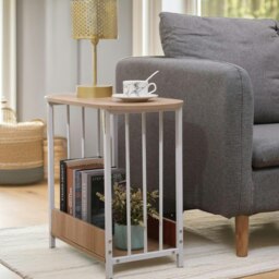 Rackhams 2 Tier Narrow Side Table Oak - thumbnail 3