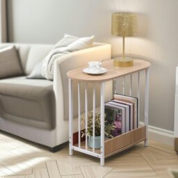 Rackhams 2 Tier Narrow Side Table Oak - thumbnail 1