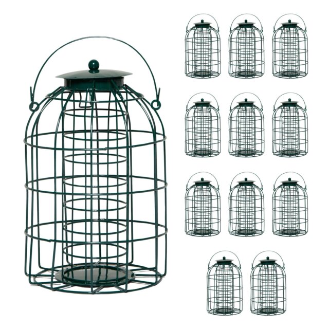 Rackhams Pack of 12 Wild Bird Fat Ball Feeder with Squirrel Guard - image 1