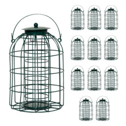 Rackhams Pack of 12 Wild Bird Fat Ball Feeder with Squirrel Guard - thumbnail 1