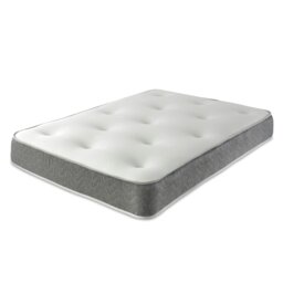 "Rackhams Cooltouch Core Tufted Mattress - 9"" Deep, Memory Fibre & Spring Support - Grey - 1 - 2ft6 Shorty Small Single Mattress (75cm x 175cm)" - thumbnail 2