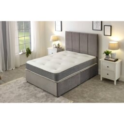"Rackhams Cooltouch Core Tufted Mattress - 9"" Deep, Memory Fibre & Spring Support - Grey - 1 - 2ft6 Shorty Small Single Mattress (75cm x 175cm)" - thumbnail 5