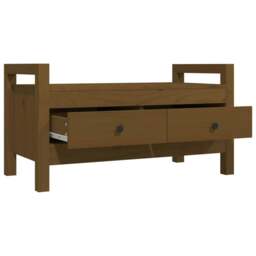 Rackhams Hall Bench Honey Brown 80x40x43 cm Solid Wood Pine - thumbnail 3