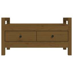 Rackhams Hall Bench Honey Brown 80x40x43 cm Solid Wood Pine - thumbnail 4