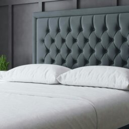 Rackhams Allegra Divan Bed with Upholstered Headboard - Grey (Steel) - Small Double / 4ft - thumbnail 3