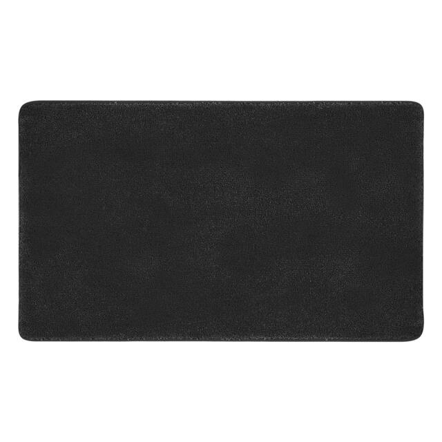 Rackhams Non Slip Indoor Door Mats Small Large Washable Kitchen Floor Rug Runner - Black - 50cm x 80cm - image 1