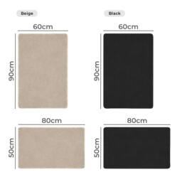 Rackhams Non Slip Indoor Door Mats Small Large Washable Kitchen Floor Rug Runner - Black - 50cm x 80cm - thumbnail 5