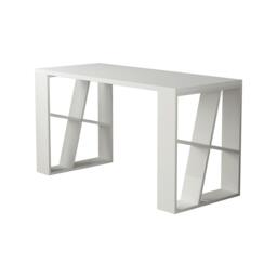 Rackhams Honey Modern Desk with Integrated Bookshelf Storage 137cm - White - thumbnail 4