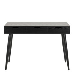 Rackhams Neptun 3 Drawer Office Desk in Black - 1 - Black - 50 - thumbnail 2