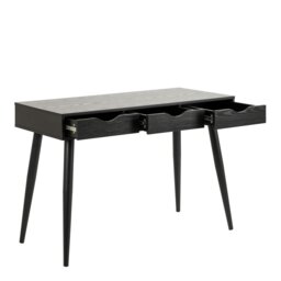 Rackhams Neptun 3 Drawer Office Desk in Black - 1 - Black - 50 - thumbnail 4