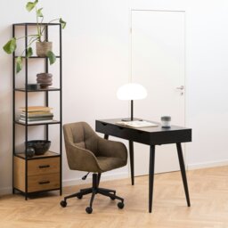 Rackhams Neptun 3 Drawer Office Desk in Black - 1 - Black - 50 - thumbnail 5