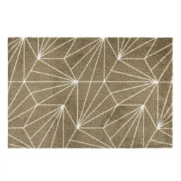 Rackhams Mega Mat Machine Washable Entrance Doormat, 50x75cm, Brown Geo - thumbnail 2
