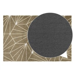 Rackhams Mega Mat Machine Washable Entrance Doormat, 50x75cm, Brown Geo - thumbnail 6