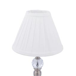 Rackhams Edwina Satin Chrome Touch Table Lamp - thumbnail 5