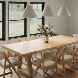 Rackhams Chunky Table - 120cm - Narrow - 80cm - Walnut - thumbnail 3