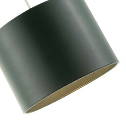 Rackhams Classic Forest Green Faux Leather Lamp Shade with Inner Cotton Lining - thumbnail 3