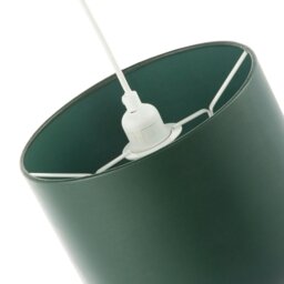 Rackhams Classic Forest Green Faux Leather Lamp Shade with Inner Cotton Lining - thumbnail 5