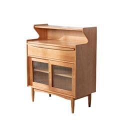 Rackhams H11 Elvis Rattan Sideboard, Oak - With Glass Door - thumbnail 5