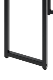 Rackhams Black Square Metal Desk Frame Base with Adjustable Plastic Table Foot Protectors - 110cm W x 50cm D x 71cm H - Black - thumbnail 6