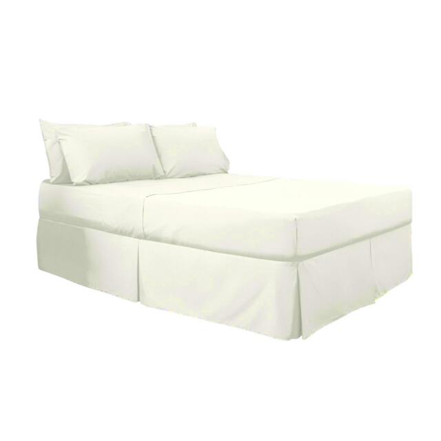 Rackhams 200 Thread Count Egyptian Blend Platform Valance - Ivory - Kingsize - Ivory - 100% Cotton - image 1