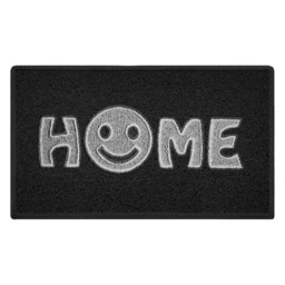Rackhams Home Smile Inlay Embossed Doormat - Black