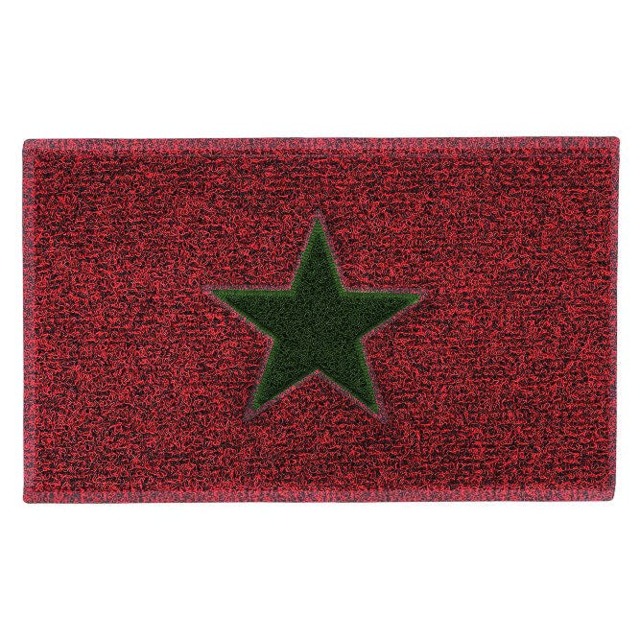 Rackhams Christmas Star PVC Spaghetti Doormat - Red & Green Design - 75cm x 44cm - image 1