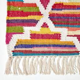 Rackhams Amsterdam Handwoven Cotton Chindi Kilim Rug - 160 x 230 cm - thumbnail 4