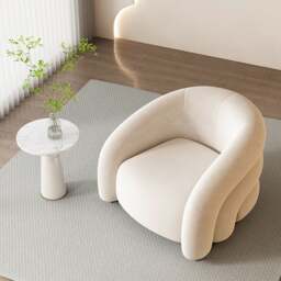 Rackhams Classic U18 Armchair, White Velvet - thumbnail 5