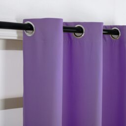 Rackhams Purple Blackout Curtains - Eyelet Thermal Curtain  - 66 x 84 Inch Drop - 2 Panel - thumbnail 5