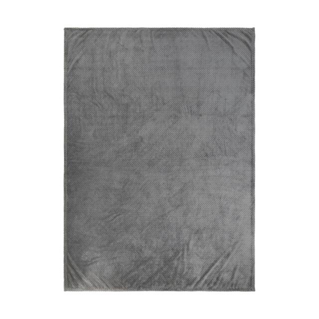 Rackhams Chunky Blanket - Grey - One Size - Grey - 100% Polyester - image 1