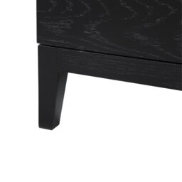 Rackhams Orchid 3 Drawer Chest - Wenge (Black Stained Oak) / Marble  - Wenge (Black Stained Oak) - thumbnail 5
