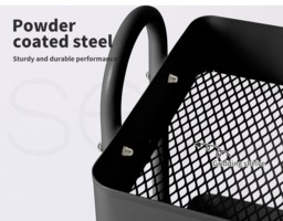 Rackhams 3 Tiers Kitchen Trolley Cart Steel Storage Rack Shelf Organiser Black - thumbnail 6