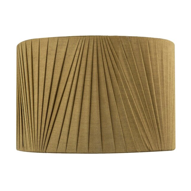 Rackhams Modern Olive Green Faux Silk Fabric Organza Tapered Drum Lamp Shade - image 1