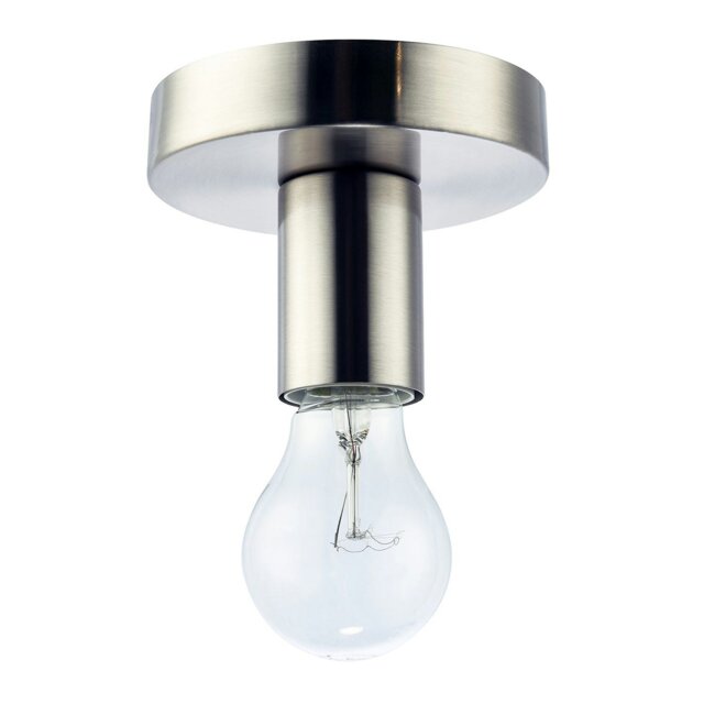 Rackhams Satin Nickel Ceiling or Wall Light Fitting for Industrial Style Light Bulbs - image 1