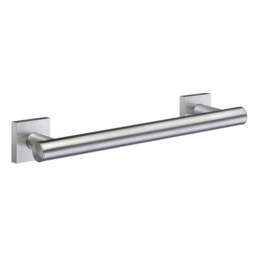 Rackhams Brushed Chrome Grab Bar 28cm Toilet Handle or Bath Shower Safety Hand Rail for Elderly, Disabled, Seniors Mobility Aid