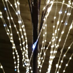 Rackhams 180cm Brown Flocked Willow Tree 600 LED Warm White Garden Christmas Decoration - thumbnail 4